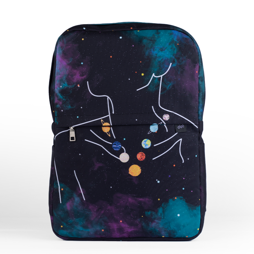 bag planets necklace printed 
