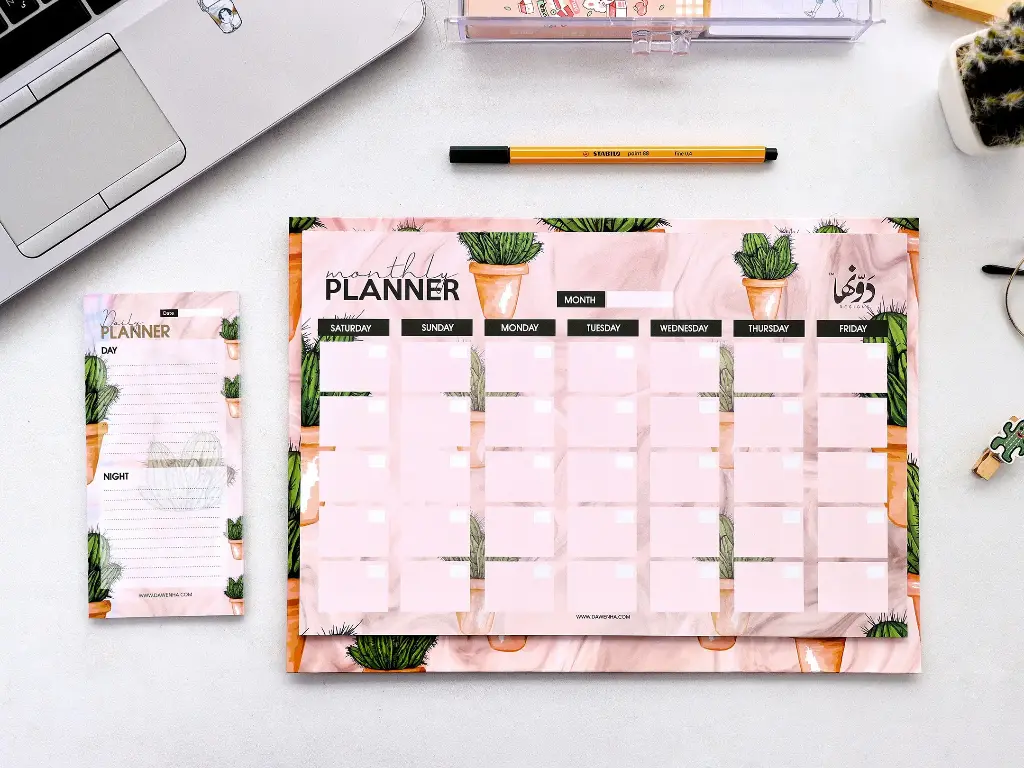 Desk Calendar - cactus
