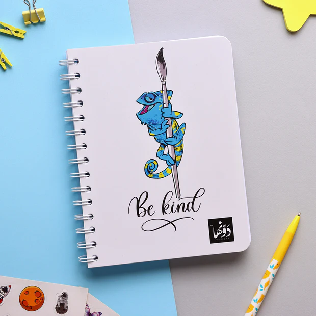 Notebook wired blue chameleon
