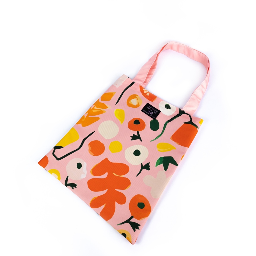 pink flower  tote bag
