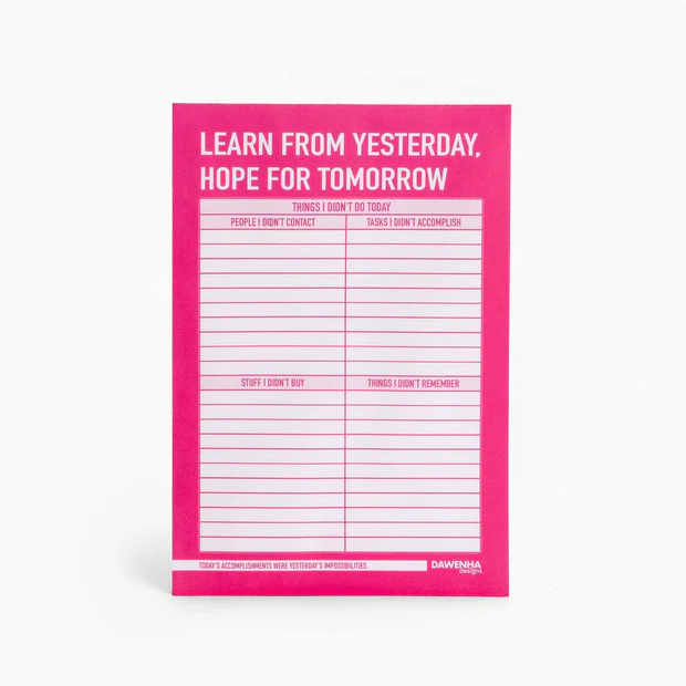 to-do english - learn from yesterday