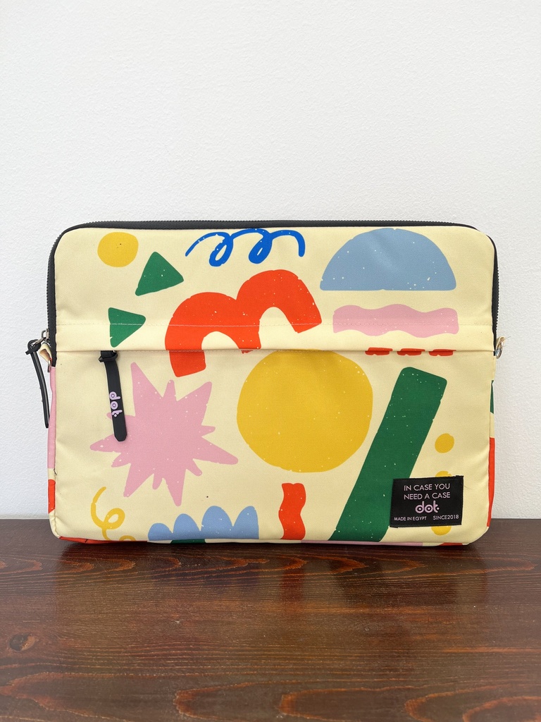 Shape symphony in yellow 13 inch Laptop Sleeve