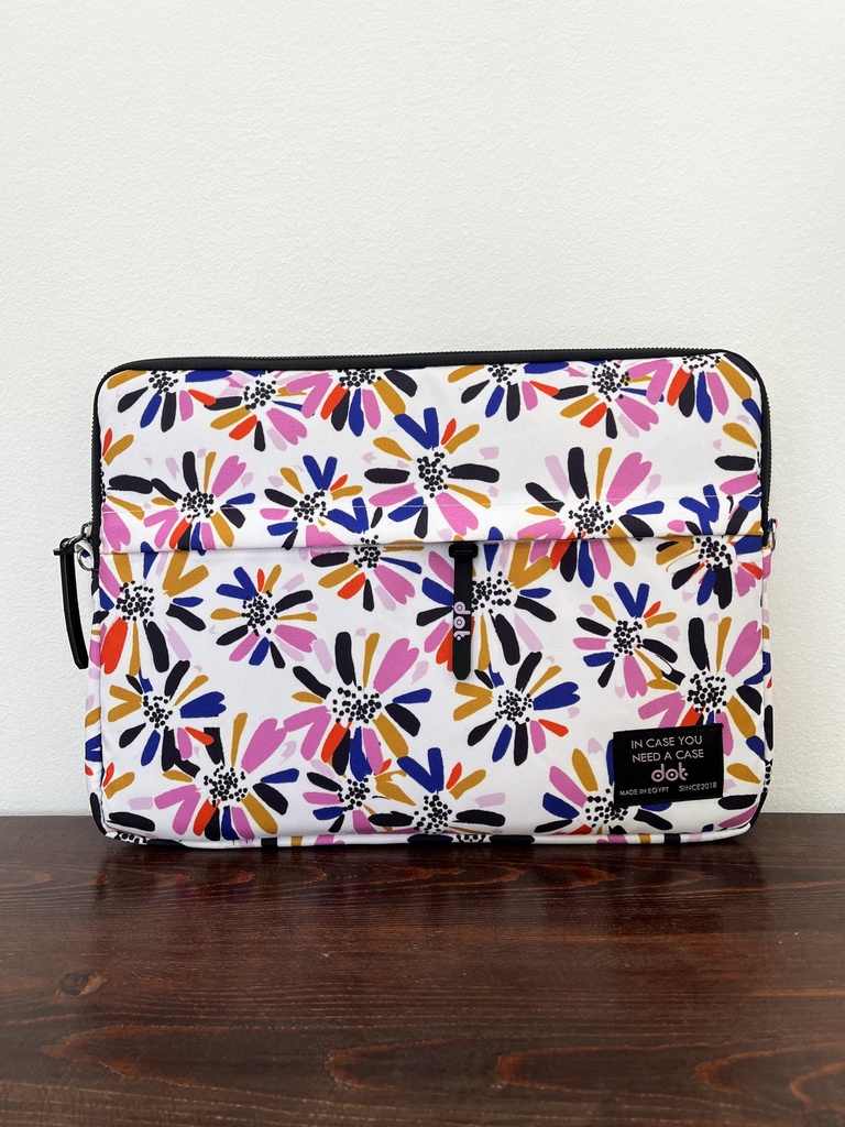 Wildflower in white 13 inch Laptop Sleeve