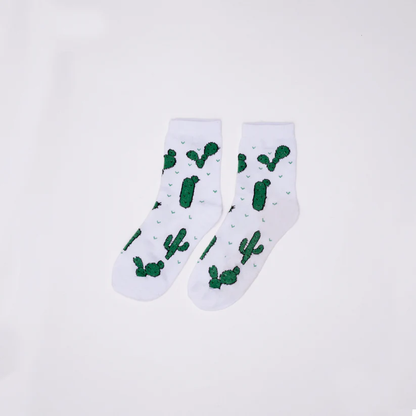 Cactus white Socks