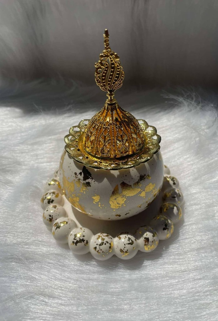 Gold set كوستر بابلز - مبخرة