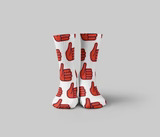 Thumbs Up Mid Calf Sockes