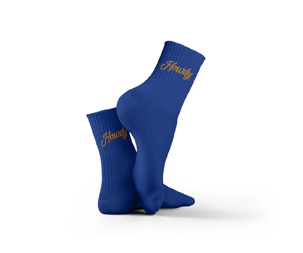Howdy Navy Socks