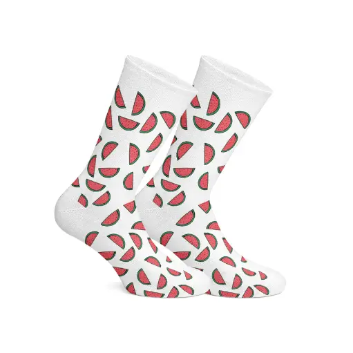 [4396] Watermelon White socks