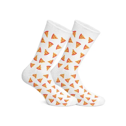 [4397] Pizza White socks