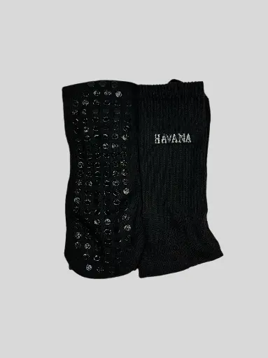 [4476] Silicone Black Socks
