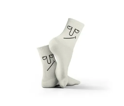 [4954] Sarcastic Look Socks