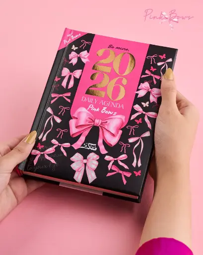 [4967] Pink Bows Daily Agenda 2026